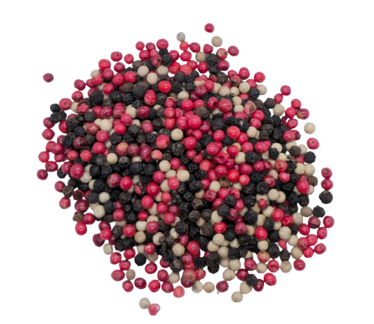 Mélange de 3 poivres : blanc, noir, rose