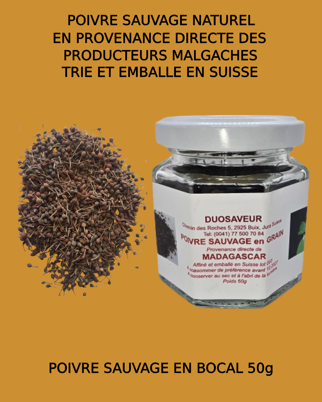 Poivre Sauvage de Madagascar - Bocal 50g
