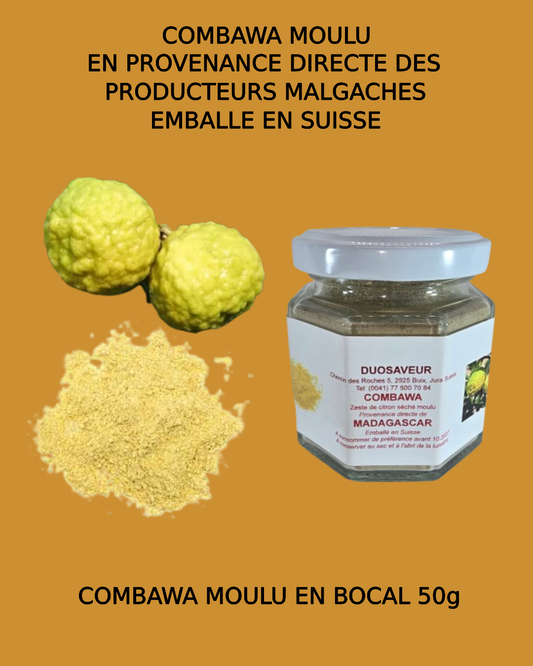 Combawa moulu naturel de Madagascar en bocal 40g